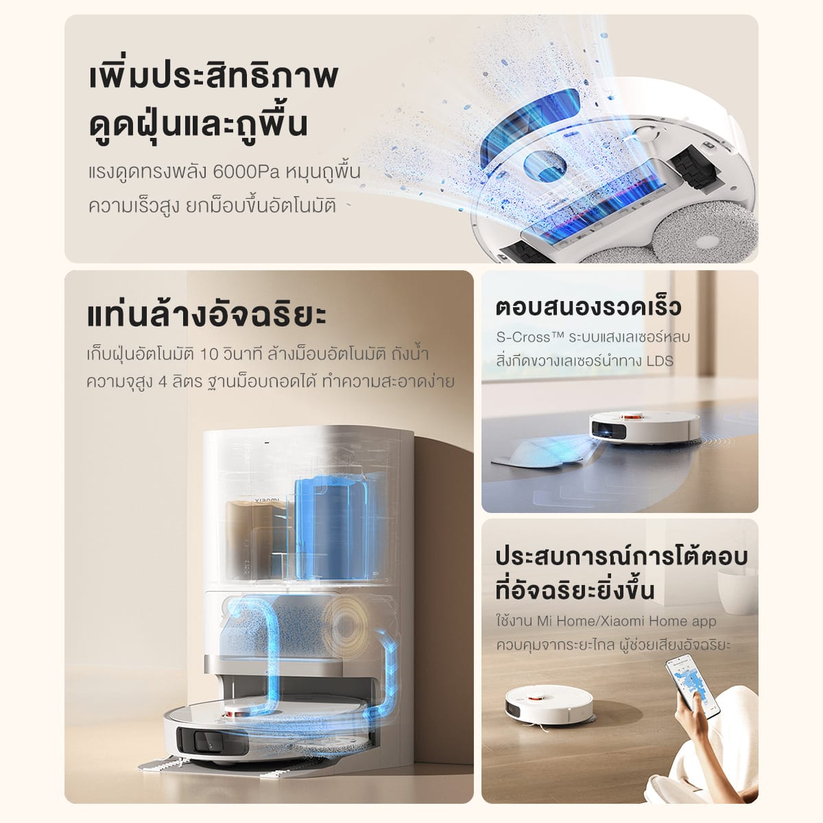 หุ่นยนต์ดูดฝุ่น Xiaomi X20