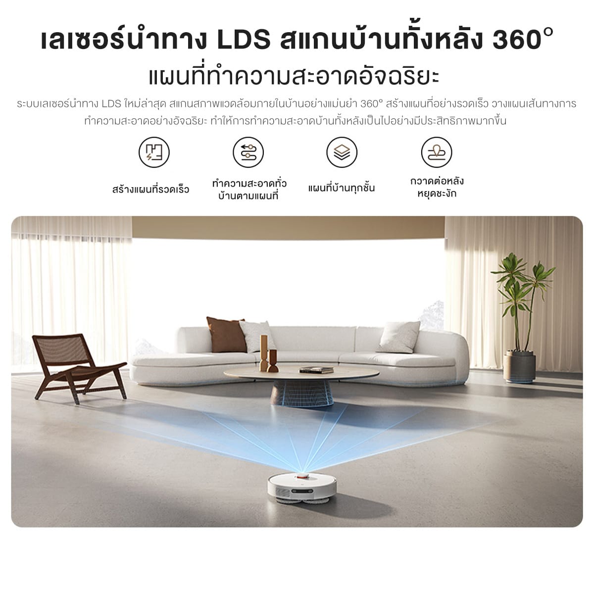 หุ่นยนต์ดูดฝุ่น Xiaomi X20